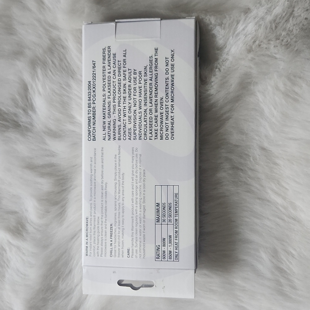NWT Warmies Therapeutic Eye Mask & Neck Wrap - Soft Grey - Picture 5 of 5